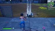 As you damage metal structures, they will drop Alloy Pieces (Image via Epic Games)
